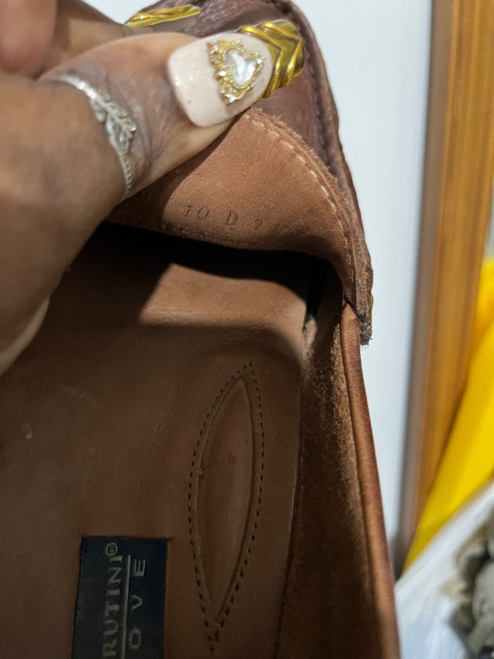 Giorgio Brutini Chestnut Brown Leather Slip-On Loafers - Picture 3 of 3